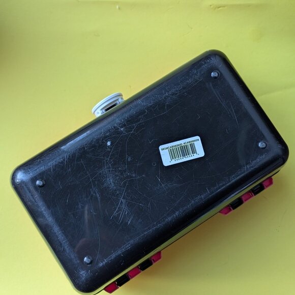 Vintage 90s Caboodles Makeup Case Pink & Black Geometric Logo Plastic Train Case - Picture 9 of 9